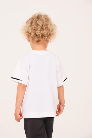 Erkek Çocuk Baskılı T-shirt - Beyaz Beyaz