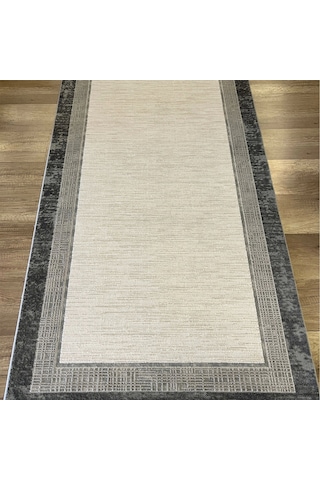 Hoom Rugs Aria 1105 Antrasit Pamuk Tabanlı Modern Halı Antrasit