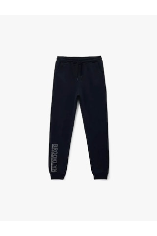 Koton Beli Lastikli Baskı Detaylı Cepli Jogger Lacivert Erkek Çocuk Eşofman Altı 6wkb40098tk Lacivert