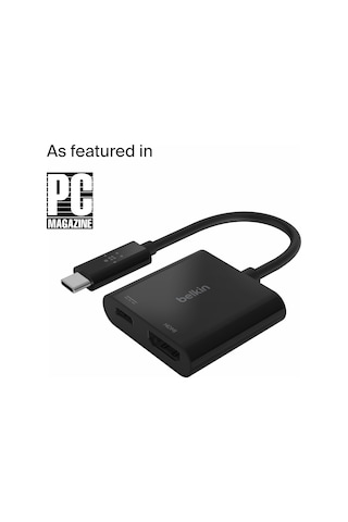 Belkin Usb-c-hdmi Adaptörü Şarj Cihazı Avc002btbk,4k Uhd Videoyu,