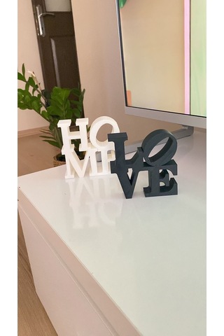 İkili Dekoratif Home Love Biblo, İkili Set Masaüstü Dekor