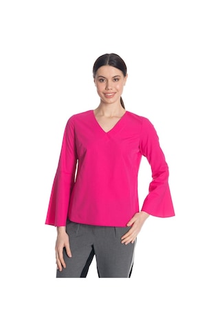 Bulalgiy Kadın Pembe Kolları Volan Bluz - Bga078443 Pembe