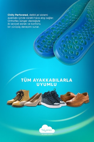 Tabanex Chilly Perforated Jel Tabanlık - Erkek