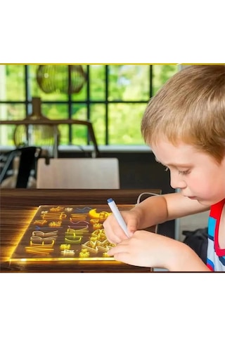12 Inc Led Işıklı Çizim Tahtası Ayarlanabilir Stant Ve Kalemleri İle
