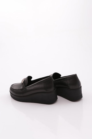 Dgn 618 Kadın Loafer Ayakkabı Siyah Napa