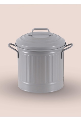 The Mia Çöp Kovası Tezgah Üstü 4 Lt Açık Gri Krn0035