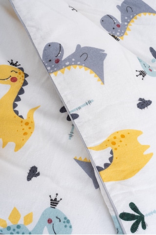 Patalena Home Pamuk 7 Parça Bebek Nevresim Takımı 100 x 150 Cm Dinozor