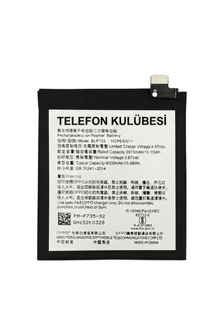Oppo Reno 2 Uyumlu Batarya Pil Blp735