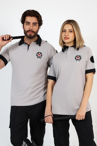 Yeni Tip Güvenlik Kısa Kol Penye Tişört Gri