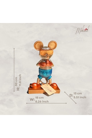 Boksör Mickey Mickey Fare Heykeli, Dekoratif Boks Heykeli, El...