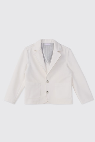 Panço Erkek Çocuk Düğmeli Beyaz Örme Ceket 2611BK22013