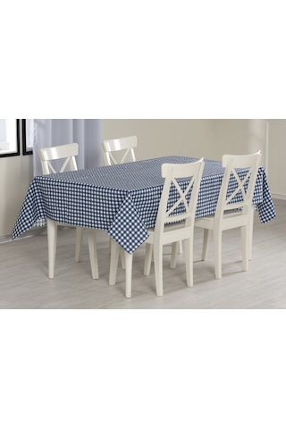 Ekose Masa Örtüsü Lacivert