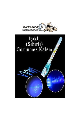 Işıklı Görünmez Kalem 4 Adet Sihirli Kalem Işıklı Uv Mavi Işıklı Kalem Lz-2160