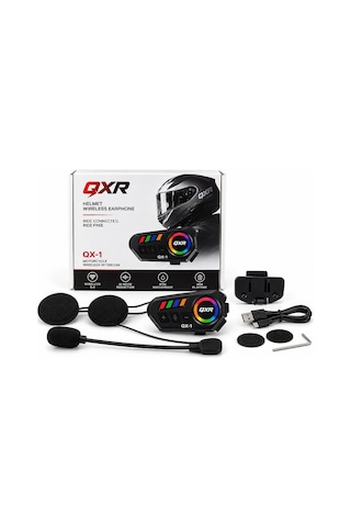 İnterkom Qxr - Ox1 Bluetooth 5.0 - 2 Kişi Eşleşme Rpg Aydınlatma
