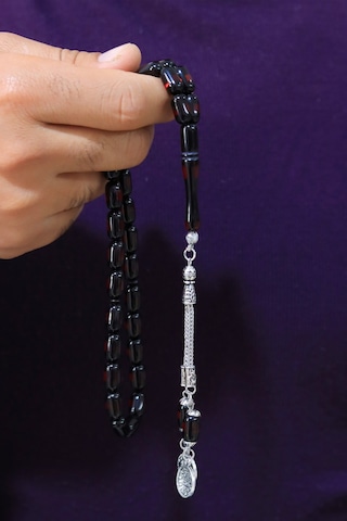 Kırmızı Sürmeli Toz Kehribar Tesbih N11.7977