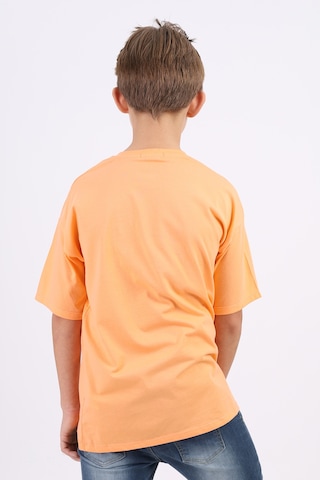 Toontoy Kids Toontoy Unisex Çocuk Reflektör Baskılı Tişört Turuncu