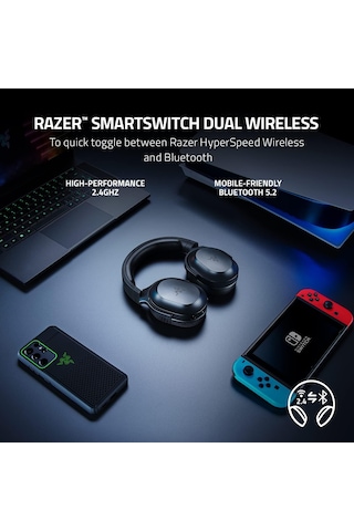 Razer Barracuda X - Kablosuz Çoklu Platform Oyun Ve Mobil Kulaklı