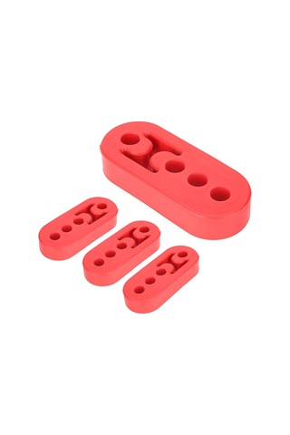 Geeroyoo 4 Adet Kırmızı Poliüretan Eşitleyici Motor Gürültü Ve Titreşim Azaltıcı 12mm 4 Delikli Evrensel Borusu Emici