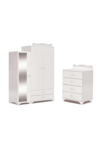Patiko Sahra 950 3 Kapılı Bebek Odası Takımı Beyaz