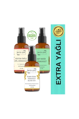 Anti Dark Spot Hidrosol Seti - Ölmez Çiçek Gül Ve Kekik Suyu 3 X 100 Ml