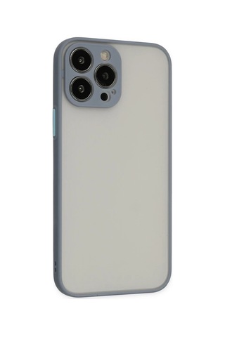 Apple Apple iPhone Uyumlu 15 Pro Max Kılıf Montreal Silikon Kapak - Gri