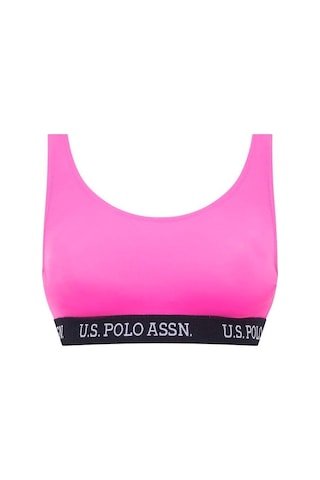 U.S. Polo Assn. Kadın Pembe U Yaka Bralet Bikini Üst 21503