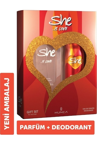 She Is Love Kadın Parfüm EDT 50 ML + Deodorant 150 ML