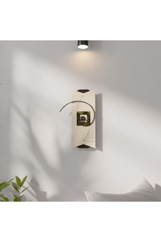 Dekoratif Fibonacci Tasarımlı Ahşap Duvar Saati Kahverengi