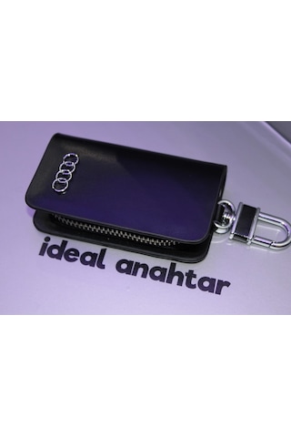 Venotto Audi Uyumlu Deri Özel Anahtarlık Siyah