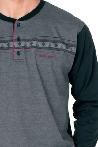 Pierre Cardin 6109 Erkek Siyah Uzun Kollu Yakası Düğmeli Pijama Takım