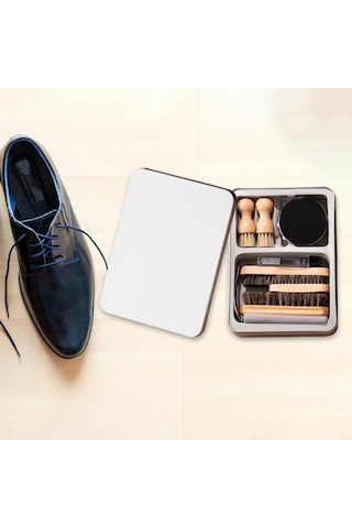 Homyl Dericilik Için Ayakkabı Bakımı Ve Lehçe Kiti Metal Siyah