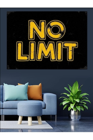 Ahşap Tablo No Limit Sınır Yok Yazılı Tabela Gym Temalı