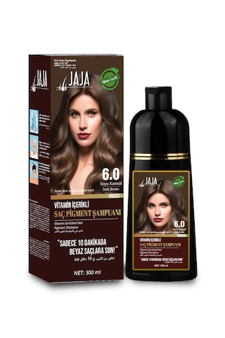 Jaja Vitamin İçerikli Saç Pigment Şampuanı Unisex 300 Ml 6.0 Koyu Kumral Tüm Saçlar Tüm Saç Tipleri