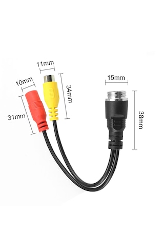 4 Pinli Erkek Konnektör Rca Dişi Dc Dişi Soket Dönüştürücü 20 Cm.