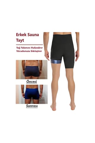 Mistirik Sauna-şort Unisex Yağ Yakan Termal Giyim Sauna Şort Siyah