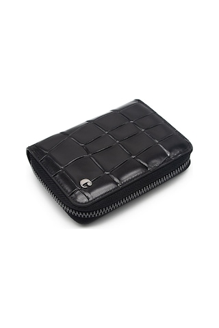 Cacharel Siyah B.kroko Unisex Deri Cüzdan 24375b7k Siyah