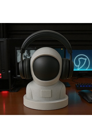 Astronot Kulaklık Standı 3D Baskı Oyuncu Aksesuarı Masa Dekoru