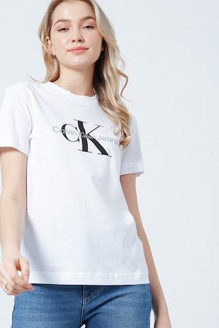 Calvin Klein Kadın Tişört-j20j219142 Beyaz