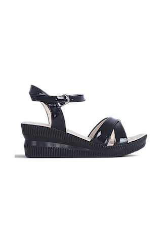 Ayakcenter Byn Ayışığı By34 Rugan Siyah Kadın 7 Cm Topuklu Sandalet