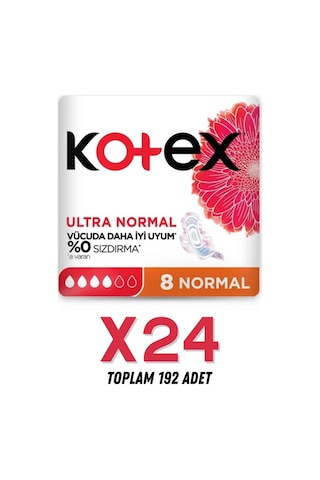 Kotex Ultra Normal Ped 24 x 8'li