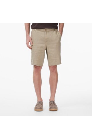 Nautica Erkek Kahverengi Regular Fit Keten Şortdüzb65232t
