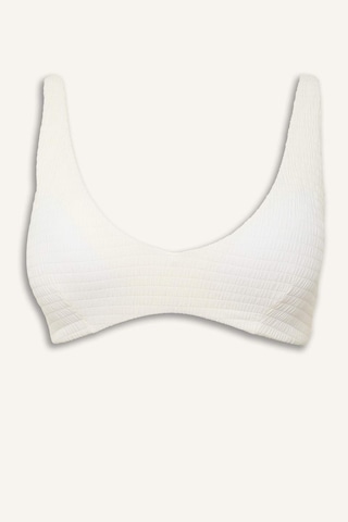 Defacto Regular Fıt Kırışık Dokulu Kumaş Kapalı Beyaz Bikini Üstü G3996ax26smwt16 Beyaz-wt16