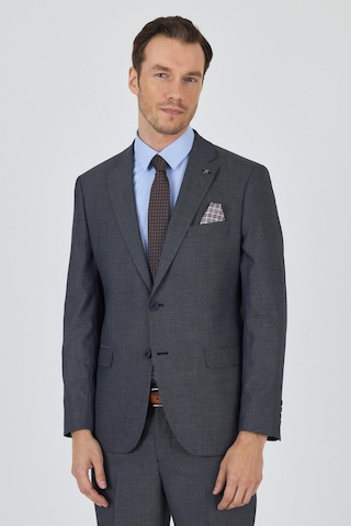 İmza Koyu Antrasit Mono Yaka Esnek 6 Drop Comfort Fit Classic Takım Elbise 1001250152 Koyu Antrasit