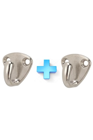 2'li Tekli Mini Askı. Tekne Güverte Askısı. Sarı Crome Kaplı