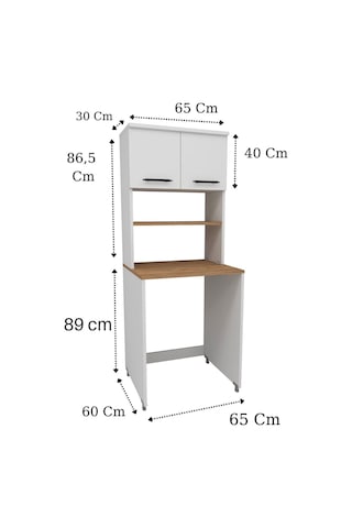 Enda Home Çamaşır Makinesi Dolabı 3 Raflı Kapaklı Banyo Dolabı Beyaz - Atlantik Çam Beyaz - Çam