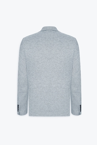 AC&Co / Altınyıldız Classics Erkek Indıgo Slim Fit Dar Kesim Mono Yaka Desenli Blazer Ceket Indıgo