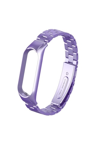 Xiaomi Mi Band 5 Uyumlu Krd-04 Metal Nrtk Kordon-lila