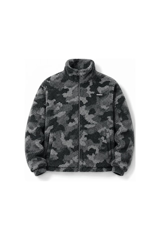 Genius Store Oversize Peluş Erkek İçi Polarlı Tam Fermuarlı Sherpa Sonbahar Kış Kadın Polar Sweatshirt Oversıze-pelus Antrasit