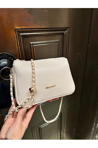 Just Polo Orijinal Kadın Zincir Askılı Günlük Ve Özel Kullanıma Omuz & Çapraz Çanta Shoulder Bag Taş