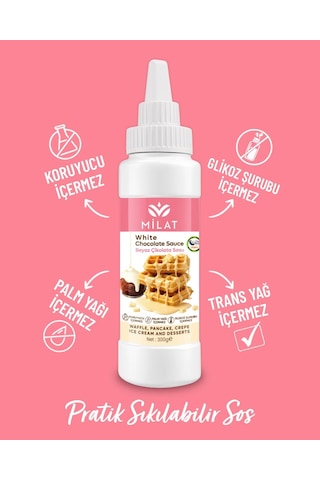 Beyaz Tatlı Sos 300 G - Waffle & Krep & Pankek & Tatlı & Dondurma Sosu